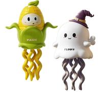 Genérico Magical Mini Dancing Ghost, Christmas - Creative Twisting Clockwork Slide, Dance and Swinging 3D Clockwork Ghosts Toy, for Halloween＆Christmas, Birthday Gifts (A+C)