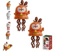 Genérico Magical Mini Dancing Ghost for Christmas, Creative Twisting Clockwork Slide for Halloween, Creative Twisting Slide Design, for Birthday Gifts, Color Box Packaging (2Pcs*Elk)