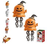 Genérico Magical Mini Dancing Ghost for Christmas, Creative Twisting Clockwork Slide for Halloween, Creative Twisting Slide Design, for Birthday Gifts, Color Box Packaging (2Pcs* Pumpkin)