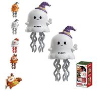 Genérico Magical Mini Dancing Ghost for Christmas, Creative Twisting Clockwork Slide for Halloween, Creative Twisting Slide Design, for Birthday Gifts, Color Box Packaging (2Pcs*Ghost)