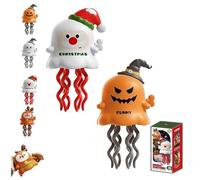 Genérico Magical Mini Dancing Ghost for Christmas, Creative Twisting Clockwork Slide for Halloween, Creative Twisting Slide Design, for Birthday Gifts, Color Box Packaging (2Pcs*4)