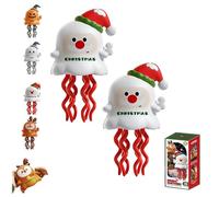 Genérico Magical Mini Dancing Ghost for Christmas, Creative Twisting Clockwork Slide for Halloween, Creative Twisting Slide Design, for Birthday Gifts, Color Box Packaging (2Pcs*Santa)