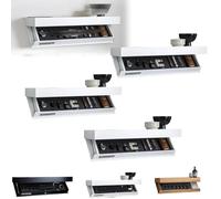 Genérico Magicflap Designer Shelf with Secret Compartment, Floating Shelf with Hidden Compartment, Wall-Mounted Storage Solution, for Living Room or Office (3PCS,White)