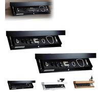 Genérico Magicflap Designer Shelf with Secret Compartment, Floating Shelf with Hidden Compartment, Wall-Mounted Storage Solution, for Living Room or Office (2PCS,Black)