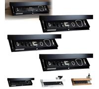 Genérico Magicflap Designer Shelf with Secret Compartment, Floating Shelf with Hidden Compartment, Wall-Mounted Storage Solution, for Living Room or Office (3PCS,Black)