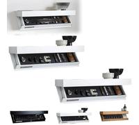 Genérico Magicflap Designer Shelf with Secret Compartment, Floating Shelf with Hidden Compartment, Wall-Mounted Storage Solution, for Living Room or Office (2PCS,White)