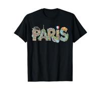 Genérico Maglietta Parigi Francia Torre Eiffel Bandiera Francese Magliette Souvenir per le vacanze