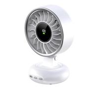 Genérico Magnet Fan Foldable USB Rechargeable 5 Speeds Digital Display