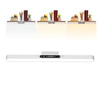 Genérico Magnetic Bar Light - Bright 3 Mode Clock Desk Lamp with Adjustable Display for Home Kitchen, Portable LED with Function for Workshop Hallway and Vanity, Black Colored