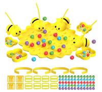 Genérico Magnetic Bee Bean Fishing Game, Interactive Educational Toy for Home, Travel, School, Preschoolers, Girls and Boys to Develop Skills and Coordination