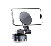 Genérico Magnetic Car Phone Holder 360 Degree Rotatable Smartphone Cradle with Strong Suction Cup & Folding Arm for Driving Road Trips Truck RV Delivery Taxi Travel Hands Free Navigation Mount