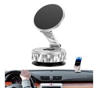 Genérico Magnetic Car Phone Holder, Vacuum Suction Cup Dash Mount, 3.39 Inches 360° Rotating Smartphone Bracket, Automotive Interior Accessory for Gym, Desktop, and Vehicle Use