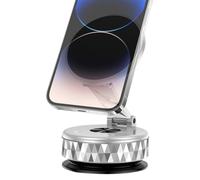 Genérico Magnetic Car Phone Holder, Vacuum Suction Cup Mount, 360 Degree Adjustable Rotation, 3.39x2.36 Inches Strong Secure Dashboard Grip for Automotive Interior Gym Desktop Home