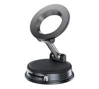 Genérico Magnetic Car Phone Holder with 360° Rotation, Folding Mobile Bracket, Vacuum Suction Dash Mount for Trucks, Trailers, Tractors, ABS + PC + Zinc Alloy + Silicone