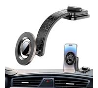 Genérico Magnetic Car Phone Mount, Foldable Phone Holder, 5.91x2.36in Vehicle Mobile Stand, 360 Degree Adjustable Angle, Strong Magnetic for Dashboard, Center Console, Car Accessories