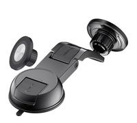 Genérico Magnetic Car Phone Mount, Strong Magnet Phone Holder Stand, ABS Suction Cup, 360 Degree Rotation Cellphone Stand, Travel Accessories For Dashboard, Windshield, and Vent, 22x7.5x3cm