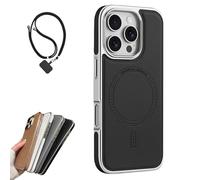 Genérico Magnetic Charging Leather Case for iPhone,Genuine Leather Phone Case,Compatible with MagSafe Wireless Charging,Ultra Thin Case for iPhone 16/15/14/13 Pro MAX (For iPhone 13ProMaX,Black)