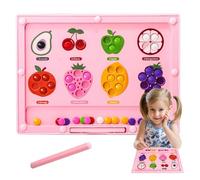 Genérico Magnetic Color Number Maze, Educational Preschool Sorting Toy, Sensory Logic Puzzle Game for Toddler, Kids, Matching, Fruit Learning, Counting, Fine Motor Skills, 10.63 Inches