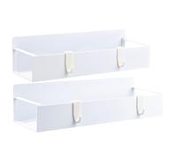Genérico Magnetic Cup Holder Tray, 2-Pack Fridge Water Cup Rack With Strong Magnet, Non-Drilling Storage Shelf For Kitchen RV Microwave Bathroom Apartment Home Organization, Black And White