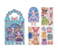 Genérico Magnetic Dress Up Doll Set Mix Match Outfits Imaginative