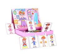 Genérico Magnetic Dress-Up Play Set - Double-Sided Pretend Play Board, Creative Fashion Puzzle Kit, Educational Fine Motor Skill Toy | For & Preschoolers, Home & Classroom