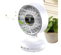 Genérico Magnetic Fan - Digital Display Foldable 2400mAh USB Rechargeable