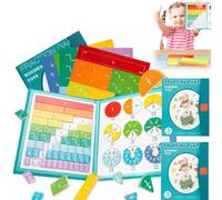 Genérico Magnetic Fraction Demonstration Book,Fraction Learning Building Block Set, Magnetic Fractions Tiles Disc Set for Kids, for Elementary School Early Math Manipulatives Learning Skills (1pcs)