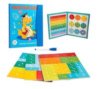Genérico Magnetic Fraction Demonstration Book, Promisety Magnetic Fraction Tiles, Disk Set Puzzle Book for Kids Math for Teaching Enhance Mathematical Skills, Free Matching Learning Pen (A)