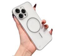 Genérico Magnetic Frameless for iPhone 17 Pro MAX Case,16/15/14 Series, Translucent Matte Skin-Feel Frosted Case with Lens Film[Compatible with Magsafe] (Gray,For iPhone17Air)