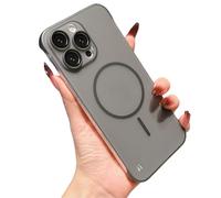 Genérico Magnetic Frameless for iPhone 17 Pro MAX Case,16/15/14 Series, Translucent Matte Skin-Feel Frosted Case with Lens Film[Compatible with Magsafe] (Black,For iPhone17Air)