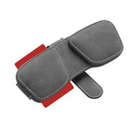 Genérico Magnetic Glasses Holder, Car Visor Clip Mount, 8x4cm Eyewear Rack with Strong Grip, PU Leather Organizer, Sunglass Clip with Sl esign, Auto Accessory Holder for Driving Travel