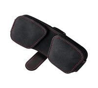 Genérico Magnetic Glasses Holder, Car Visor Clip Mount, 8x4cm Eyewear Rack with Strong Grip, PU Leather Organizer, Sunglass Clip with Sl esign, Auto Accessory Holder for Driving Travel