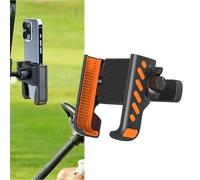 Genérico Magnetic Golf Cart Phone Holder for iPhone, Ultra Stable N52 Magnet Base, Tool-Free Install, 360° Rotatable, Must-Have Golf Accessory for iPhone, Samsung, Xiaomi & More Cellphone (Orange)