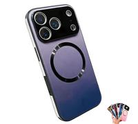 Genérico Magnetic Gradient Glass-Gloss Case with Full Camera Lens Protector Compatible, for Phone 17 Promax Gradient Glass-Gloss Compatible with Magnetic Case, for Phone 17/16/15/14/13/12 (F,15plus)