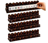 Genérico Magnetic Mahjong Racks Set - 4 PCS Acrylic Tile Holders with Pushers | Non Slip Mahjong Stand Rack, Game Organizer Tray For Home Travel Party Table Top Accessories Use