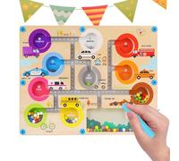 Genérico Magnetic Maze Board, Stem Matching Puzzle Game, Montessoris Educational Toy, Fine Motor Skills Activity Board for Toddler, Preschool Learning, Boys, Girls Ages 3+, 11.81x8.86x0.71 Inches