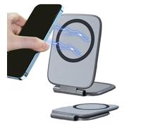 Genérico Magnetic Mount - Ultra Thin Holder, Foldable Cellphone Stand, Strong Neodymium Grip, Secure Dashboard Attachment, Automotive Accessories, Black Metal Bracket For Car, Vehicle, Truck, Travel