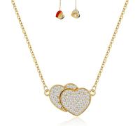 Genérico Magnetic Pearl Heart Necklace, Sparkling Rhinestone Heart Patchwork Pendant Jewelry Fashion Gift for Women (D)