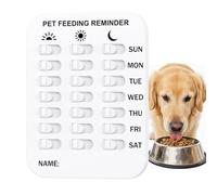 Genérico Magnetic Pet Feeding - Mechanical Slide Daily Reminder Sign, Damage Free Fridge, Morning Evening Toggle Chart, Apartment Kitchen Routine Tool, Dog Cat Meal Monitor | For Owners