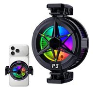Genérico Magnetic Phone Fan Portable 3 Speeds Adjustable with Lights