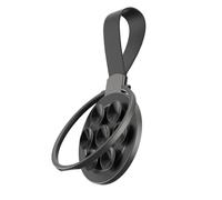 Genérico Magnetic Phone Holder - 2.48 Inches Foldable Adjustable Smartphone for Bathroom, Dormitory, Bookshelves, Table, Apartment Use, Black Metal, Compact Design for Easy Viewing