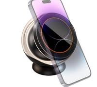 Genérico Magnetic Phone Holder, 360 Degree Rotatable Bracket, Adjustable Mount with Strong Magnet and Secure Grip for Dashboard, Windshield, Mirror, Vehicle, Truck, Interior, Driving, Navigation Use