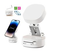 Genérico Magnetic Phone Holder, 360° Rotatable Foldable Smartphone Mount Cradle with Strong Grip for Dashboard, Windshield, Mirror, Driving, Filming and Navigation, Car, Black, White, Pink