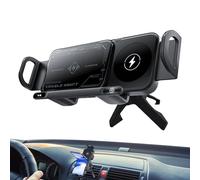 Genérico Magnetic Phone Holder, 360 Rotation Mount, Wireless Charger Stand, Non Slip Bracket for Fast Charging, Cellphone Accessory for Music, Navigation, Daily Travel, Road Trips, Black