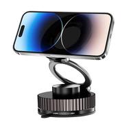 Genérico Magnetic Phone Holder for Car, 360 Degree Rotatable Mount, Foldable Suction Cup Smartphone Bracket, Strong Grip for Dashboard, Vent, Windshield, Travel, Desk, Offices, Home