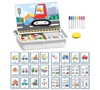 Genérico Magnetic Puzzle Game, Preschool Double-Sided, 12.61x9.85in Educational Matching Toy, Face Dress Up Travel Game for Kindergarten Nursery School Vacation Holiday, ABS, Multicolor