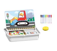 Genérico Magnetic Puzzles for - Magnetic Building Blocks | Double-Sided Puzzle, Educational Travel Game Car-Airplane Activities for Kids, Children from 3