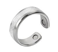 Genérico Magnetic Rings Women, Open Design Jewelry, 0.79x0.24 Inch Band with Magnet, Adjustable Alloy Ring, Minimalism Band with Sleek Style, Magnetic Finger Ring for Home and Work