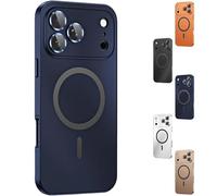 Genérico Magnetic Snap-On Aluminum Bumper Alloy Frame Case with Buckle for iPhone17 /Pro/Pro MAX/Air, Designed Specifically for iPhone 17 Series (Titanium Blue,for iPhone 17 Pro MAX)