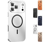 Genérico Magnetic Snap-On Aluminum Bumper Alloy Frame Case with Buckle for iPhone17 /Pro/Pro MAX/Air, Designed Specifically for iPhone 17 Series (Space Silver,for iPhone 17 Pro MAX)
